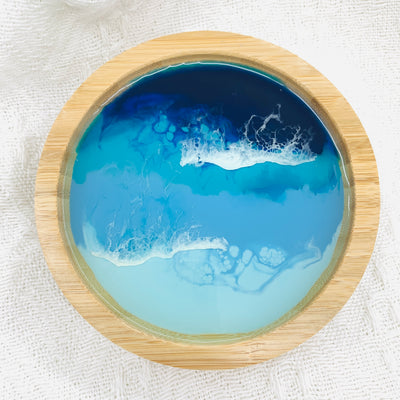 Seascape Bamboo Trinket Tray 12cm- Destiny